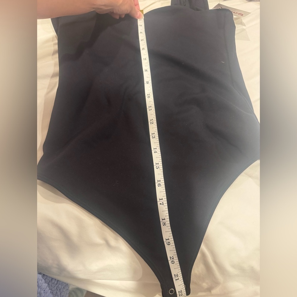Abercrombie Black Cotton-Blend Seamless Tank Bodysuit - Picture 4 of 6